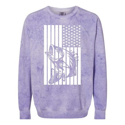 Bass Fishing American Colorblast Crewneck Sweatshirt