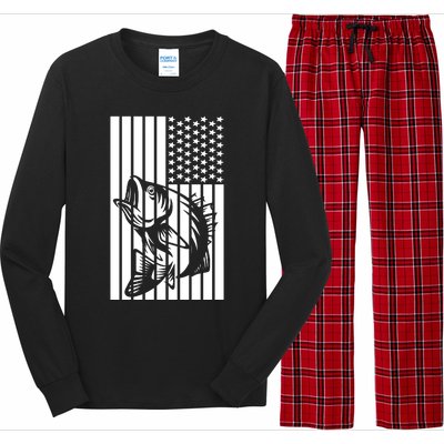 Bass Fishing American Long Sleeve Pajama Set