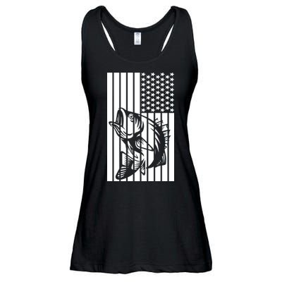 Bass Fishing American Ladies Essential Flowy Tank