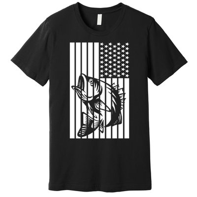 Bass Fishing American Premium T-Shirt