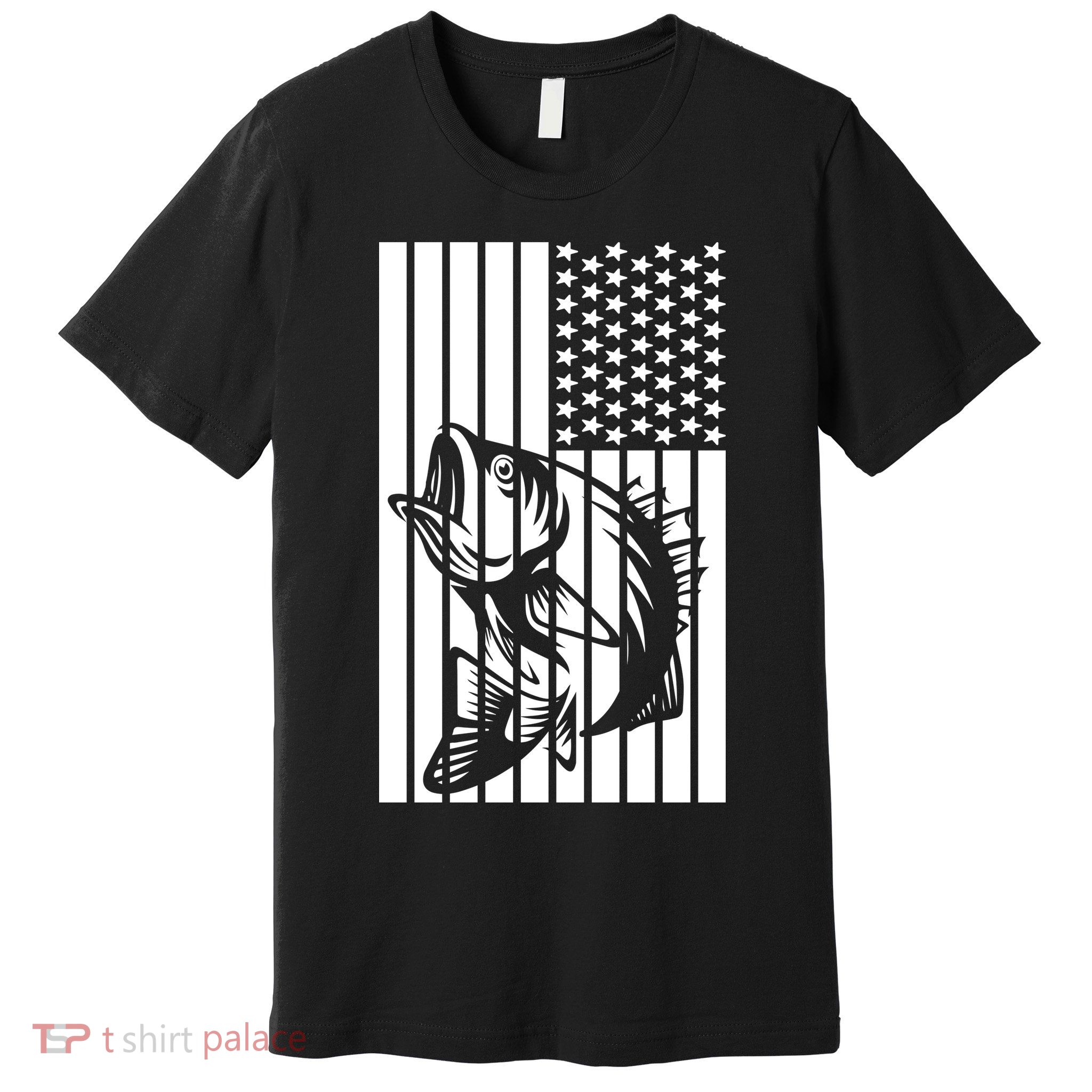 Bass Fishing American Premium T-Shirt