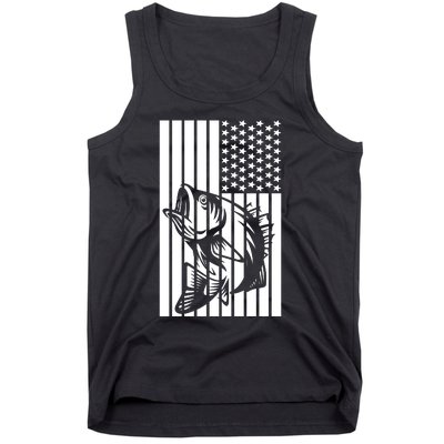 Bass Fishing American Tank Top