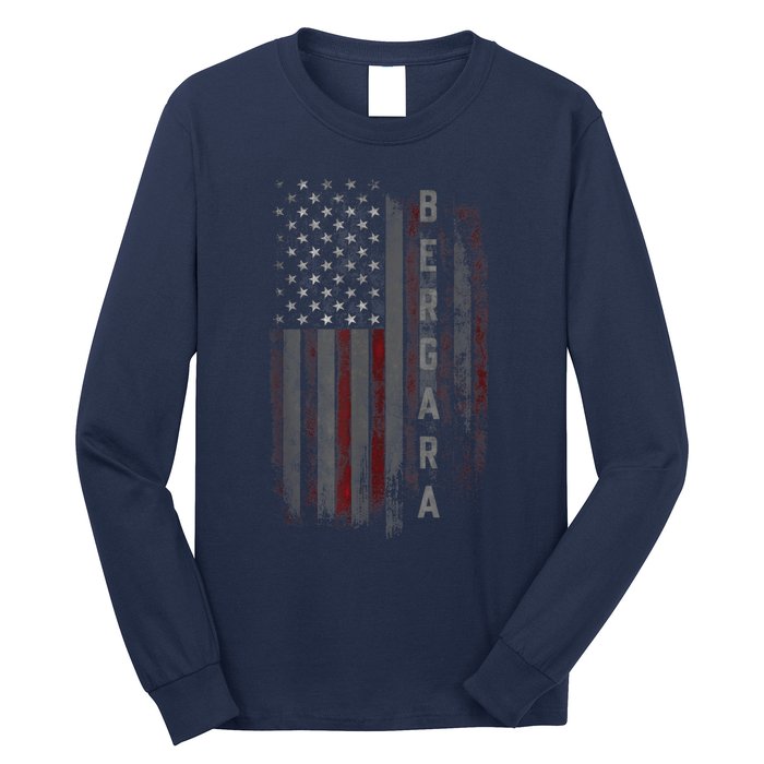 Bergara Family American Flag Long Sleeve Shirt