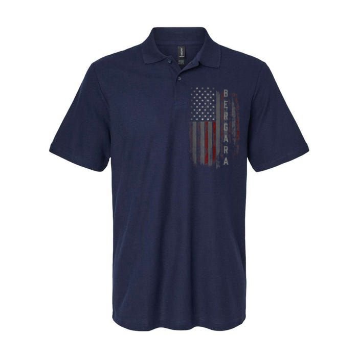 Bergara Family American Flag Softstyle Adult Sport Polo