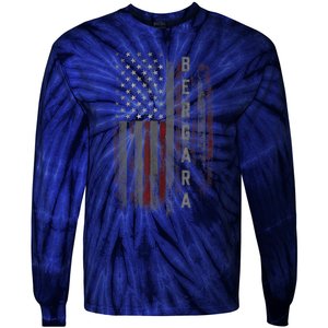 Bergara Family American Flag Tie-Dye Long Sleeve Shirt