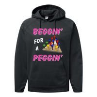 Beggin For A Peggin Performance Fleece Hoodie