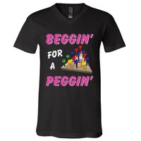 Beggin For A Peggin V-Neck T-Shirt