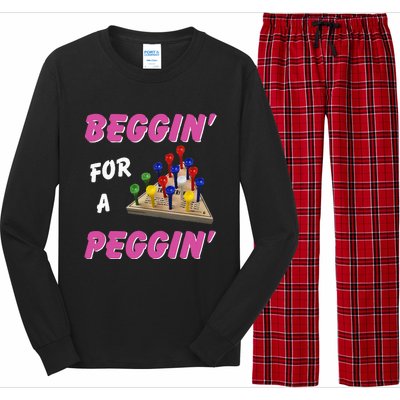 Beggin For A Peggin Long Sleeve Pajama Set