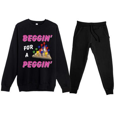 Beggin For A Peggin Premium Crewneck Sweatsuit Set