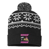 Beggin For A Peggin USA-Made Snowflake Beanie