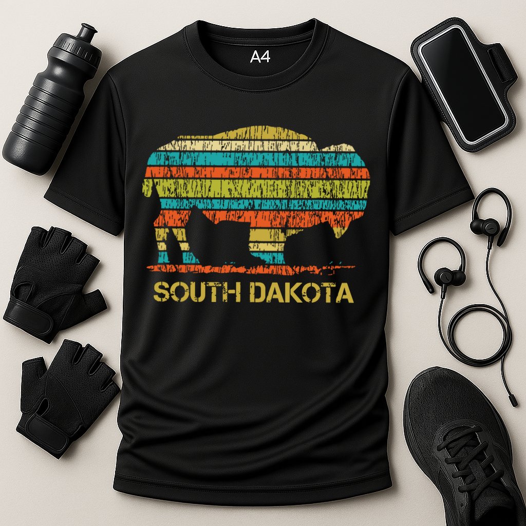 Buffalo For A South Dakota Vacation Cooling Performance Crew T-Shirt