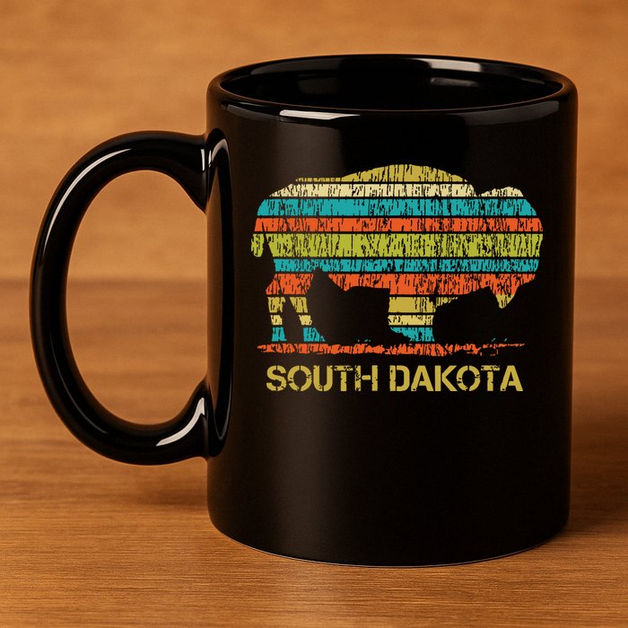 Buffalo For A South Dakota Vacation 11oz C Handle Ceramic Mug