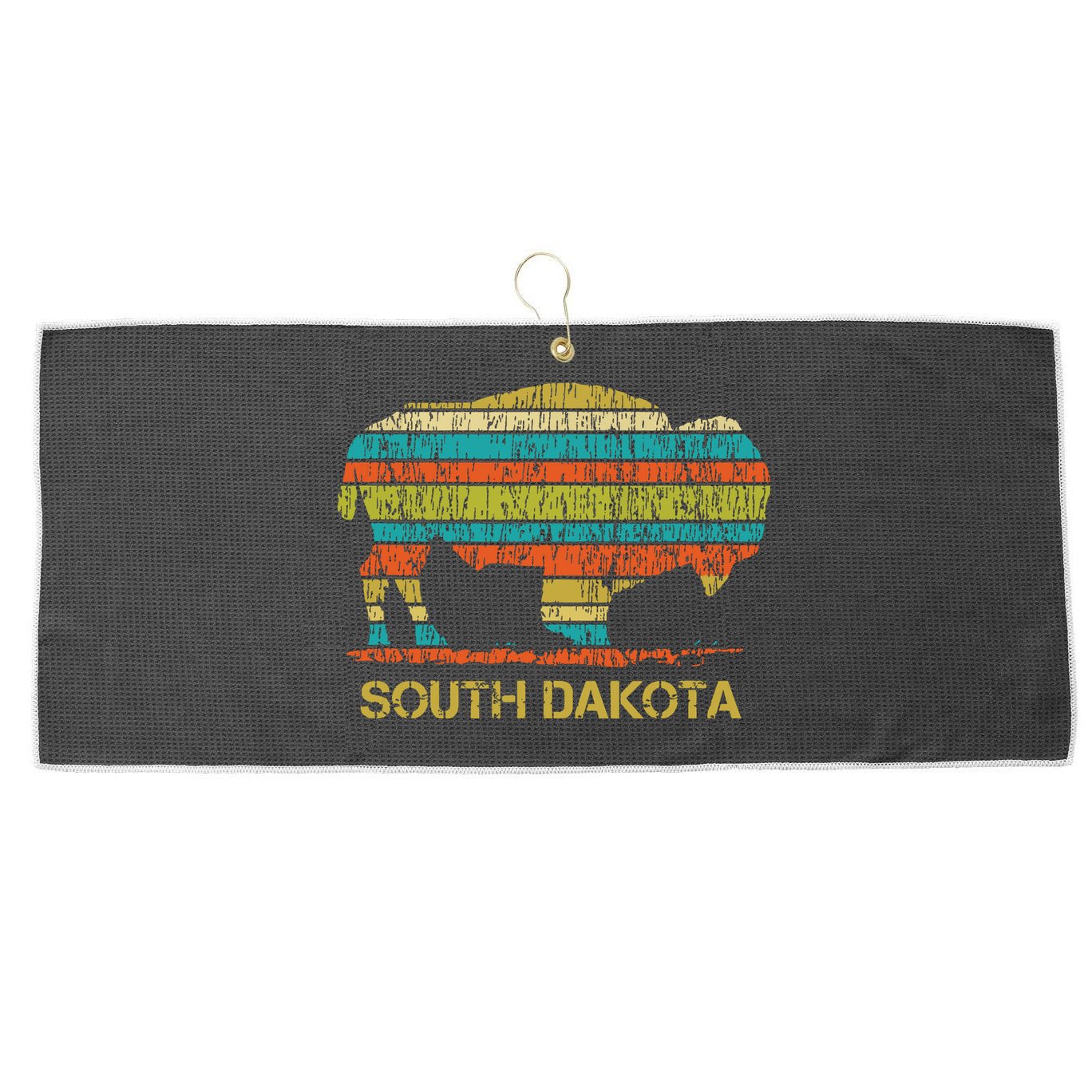 Buffalo For A South Dakota Vacation Large Microfiber Waffle Golf Towel