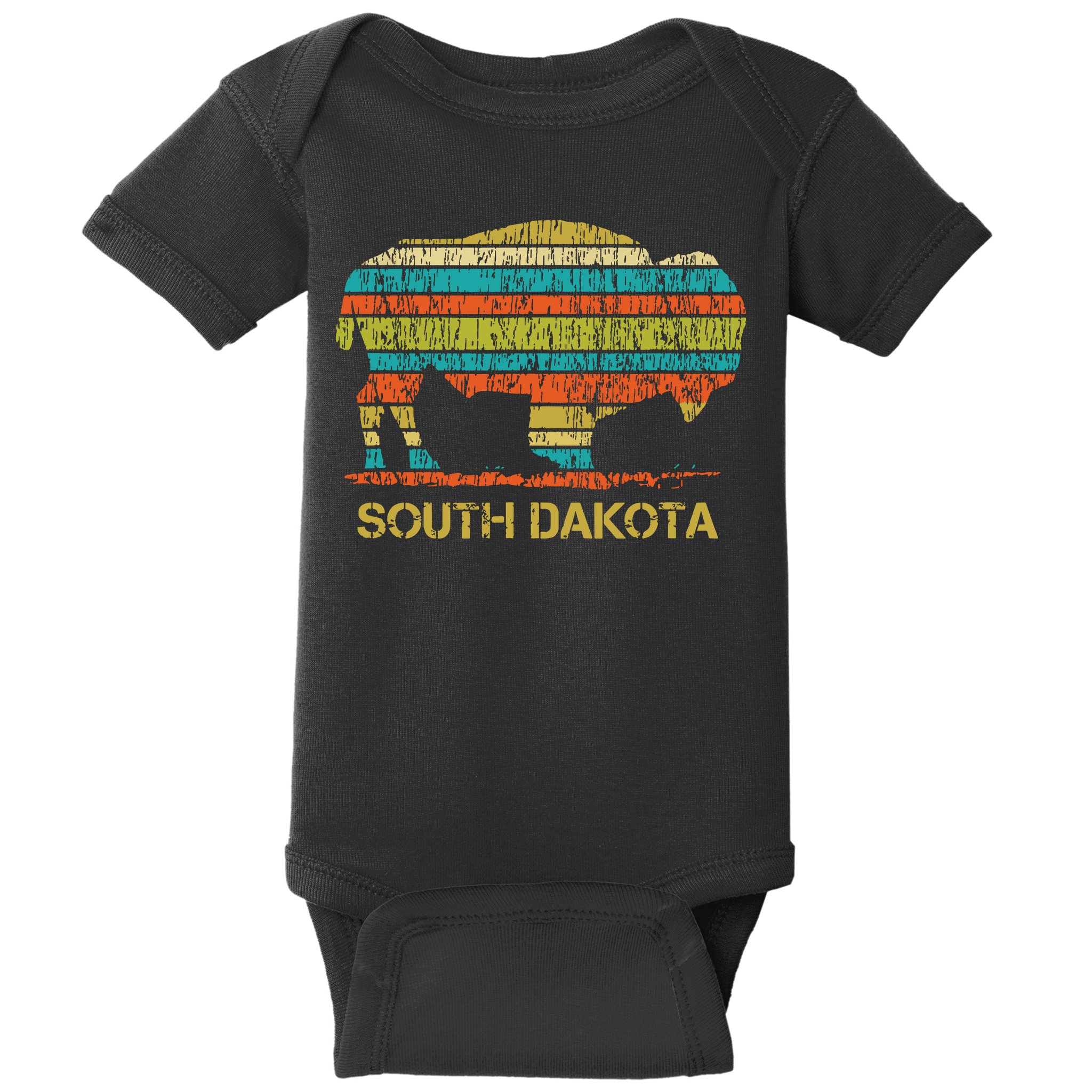 Buffalo For A South Dakota Vacation Baby Bodysuit