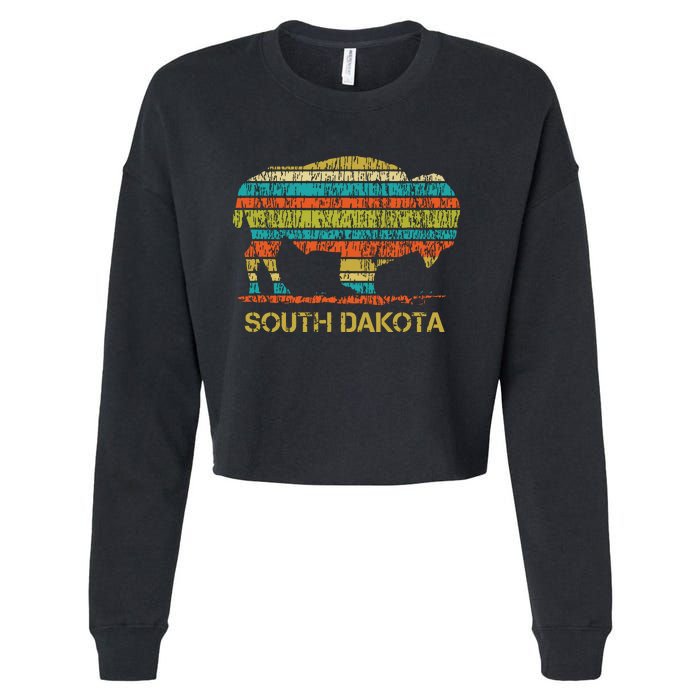 Buffalo For A South Dakota Vacation Cropped Pullover Crew