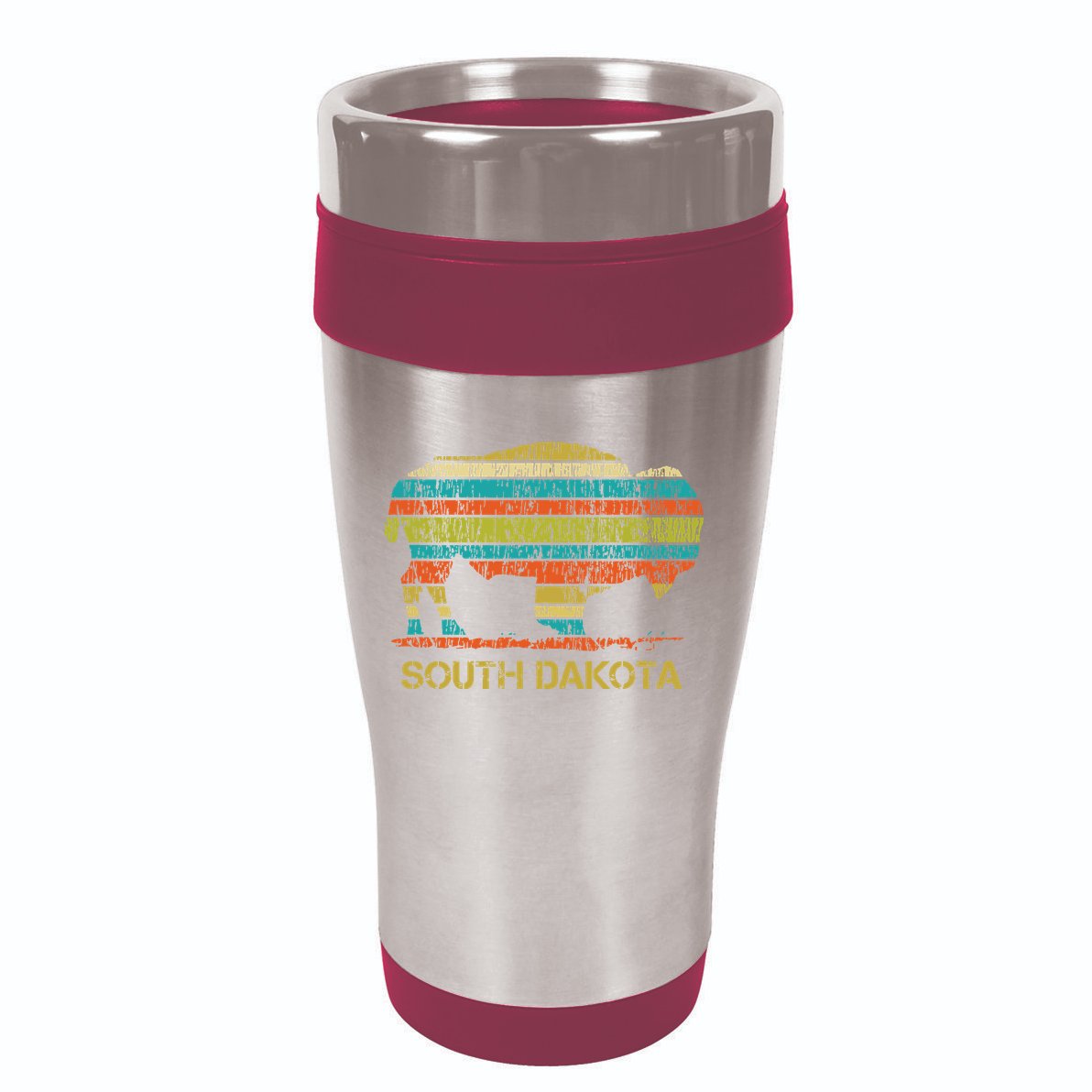 Buffalo For A South Dakota Vacation 16oz Travel Tumbler