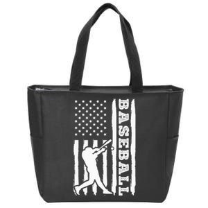 Baseball Flag America Zip Tote Bag