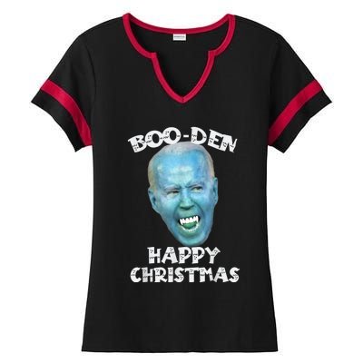 BooDen Funny Anti Biden Halloween Costume Ladies Halftime Notch Neck Tee