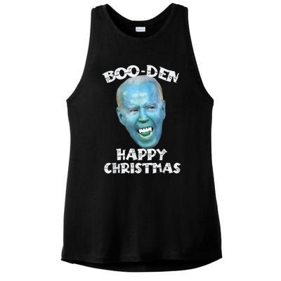 BooDen Funny Anti Biden Halloween Costume Ladies PosiCharge Tri-Blend Wicking Tank