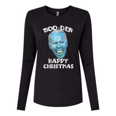 BooDen Funny Anti Biden Halloween Costume Womens Cotton Relaxed Long Sleeve T-Shirt