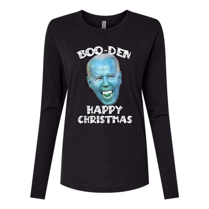 BooDen Funny Anti Biden Halloween Costume Womens Cotton Relaxed Long Sleeve T-Shirt