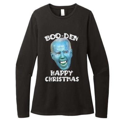 BooDen Funny Anti Biden Halloween Costume Womens CVC Long Sleeve Shirt