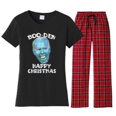 BooDen Funny Anti Biden Halloween Costume Women's Flannel Pajama Set