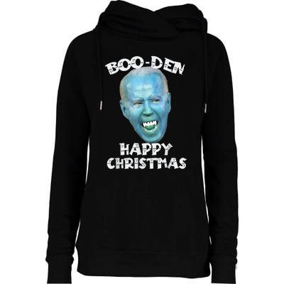 BooDen Funny Anti Biden Halloween Costume Womens Funnel Neck Pullover Hood