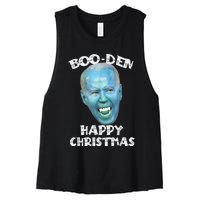 BooDen Funny Anti Biden Halloween Costume Women's Racerback Cropped Tank