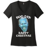 BooDen Funny Anti Biden Halloween Costume Women's V-Neck T-Shirt