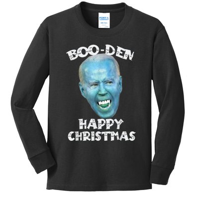 BooDen Funny Anti Biden Halloween Costume Kids Long Sleeve Shirt