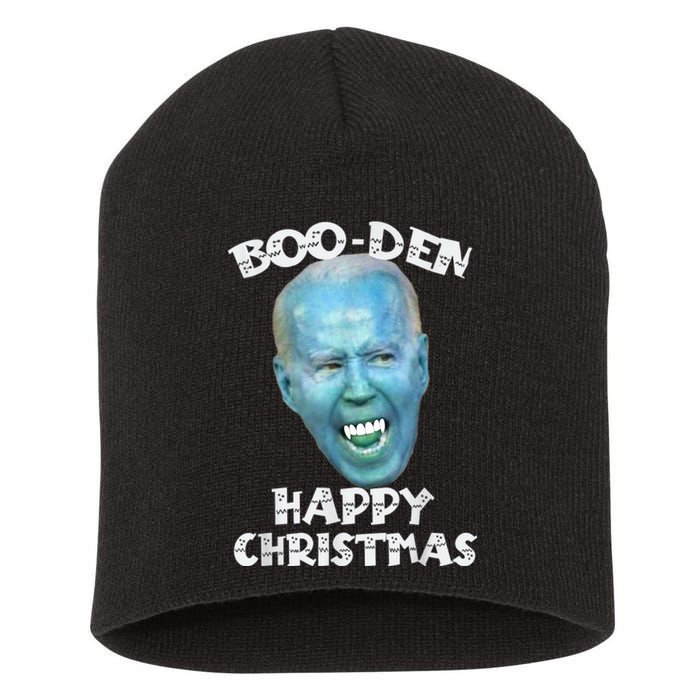 BooDen Funny Anti Biden Halloween Costume Short Acrylic Beanie