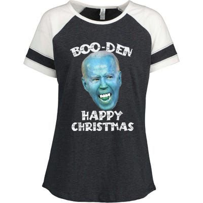 BooDen Funny Anti Biden Halloween Costume Enza Ladies Jersey Colorblock Tee