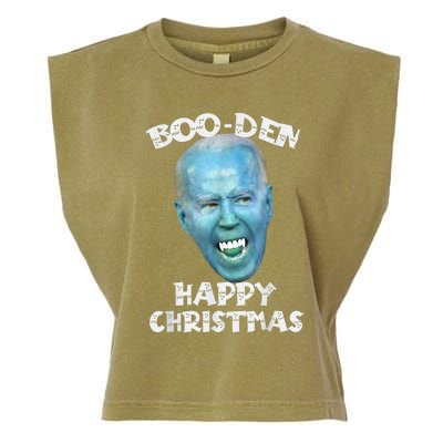 BooDen Funny Anti Biden Halloween Costume Garment-Dyed Women's Muscle Tee