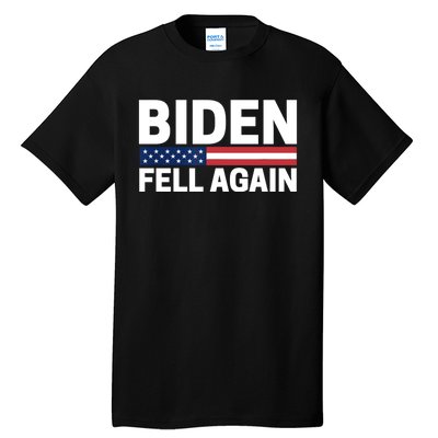 Biden Fell Again Funny Joe Biden Tall T-Shirt