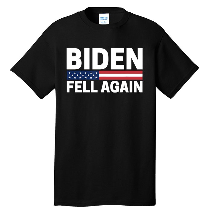 Biden Fell Again Funny Joe Biden Tall T-Shirt