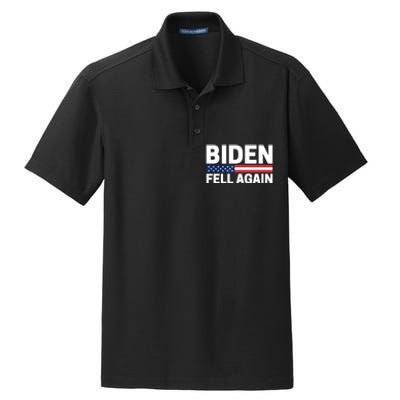 Biden Fell Again Funny Joe Biden Dry Zone Grid Polo