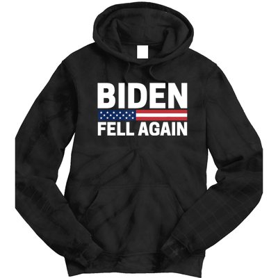 Biden Fell Again Funny Joe Biden Tie Dye Hoodie