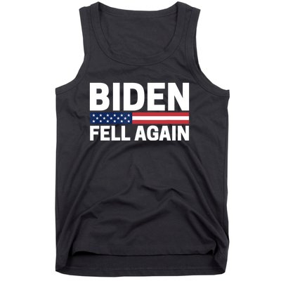 Biden Fell Again Funny Joe Biden Tank Top