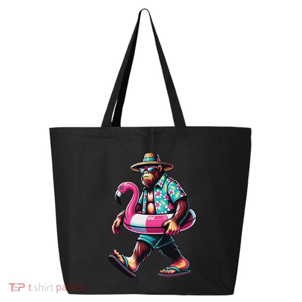 Bigfoot Flamingo Aloha Pool Party Hawaiian Party 25L Jumbo Tote