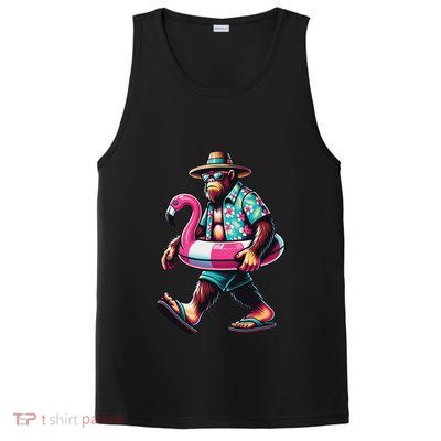 Bigfoot Flamingo Aloha Pool Party Hawaiian Party PosiCharge Competitor Tank