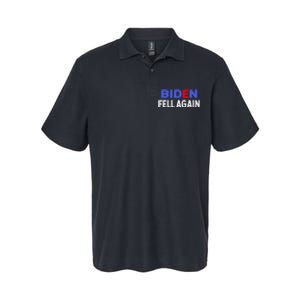 Biden Fell Again Funny Joe Biden Softstyle Adult Sport Polo