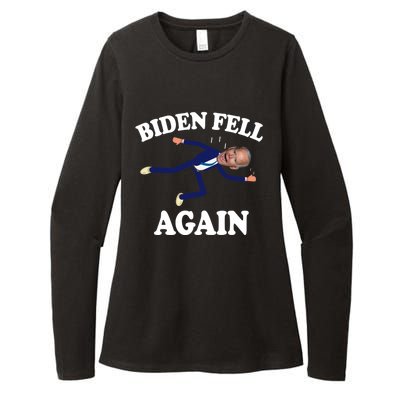 Biden Fell Again Funny Joe Biden Womens CVC Long Sleeve Shirt