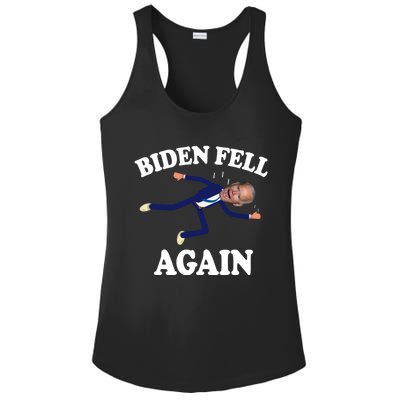 Biden Fell Again Funny Joe Biden Ladies PosiCharge Competitor Racerback Tank