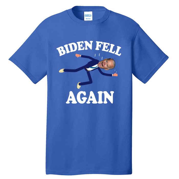 Biden Fell Again Funny Joe Biden Tall T-Shirt