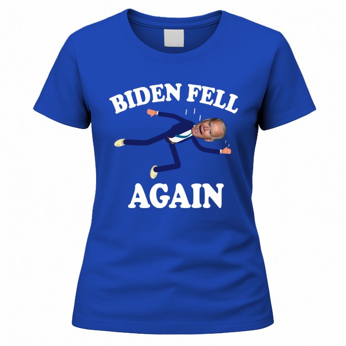 Biden Fell Again Funny Joe Biden Women's T-Shirt