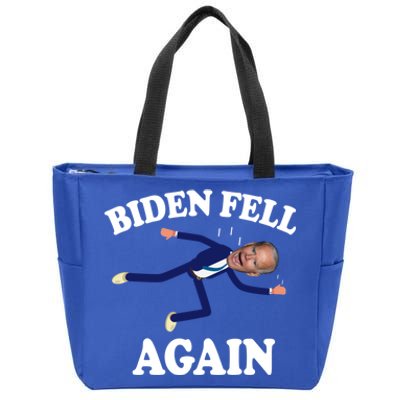 Biden Fell Again Funny Joe Biden Zip Tote Bag