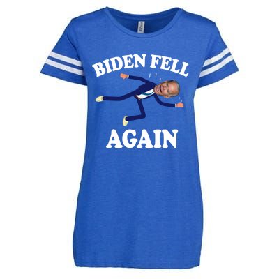 Biden Fell Again Funny Joe Biden Enza Ladies Jersey Football T-Shirt