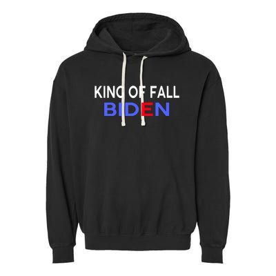 king of fall biden biden fell again funny academy graduation Garment-Dyed Fleece Hoodie