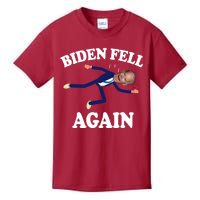 Biden Fell Again Funny Joe Biden Kids T-Shirt